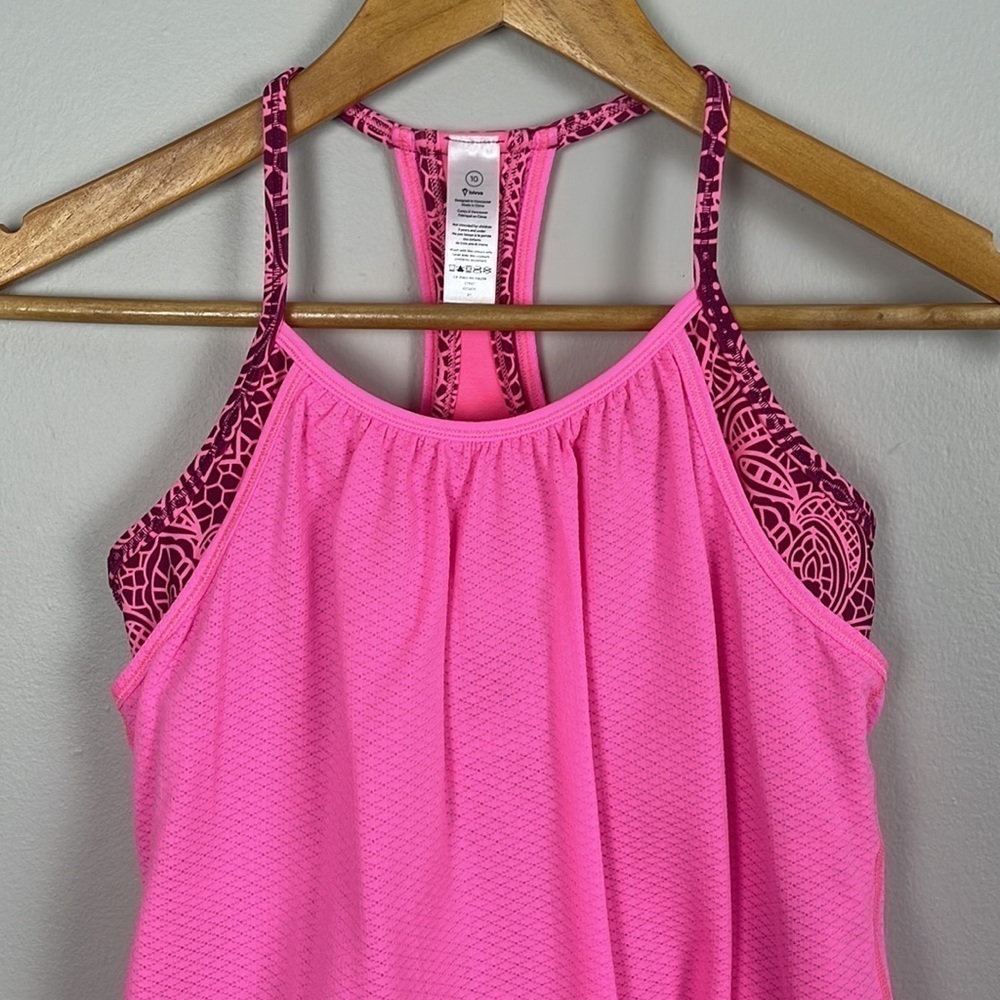 Ivivva By Lululemon Layered Tank w Built in Sports Bra. Size 10. - Picture 2 of 10